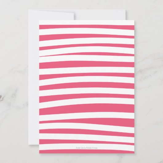 マーメイドピンクターコイズ1歳の誕生日パーティー 招待状 (裏面)