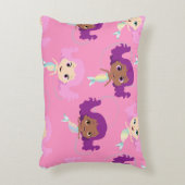 マーメイドピンクパープルパターン アクセントクッション (正面(垂直))