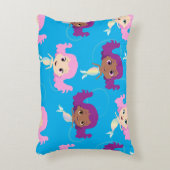 マーメイドピンクパープルブルーパターン アクセントクッション (正面(垂直))