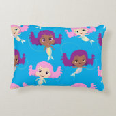 マーメイドピンクパープルブルーパターン アクセントクッション (裏面)