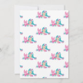 マーメイドピンクパープル誕生日パーティーへの招待 招待状 (裏面)