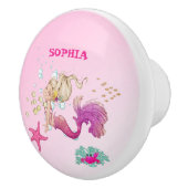 マーメイドピンクヒトデ子供部屋デコール セラミックノブ (右)