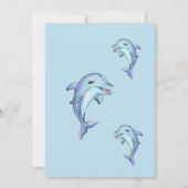 マーメイドピンクブルー誕生日プールパーティー 招待状 (裏面)