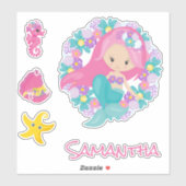 マーメイドピンク海の友人シール シール (シート)