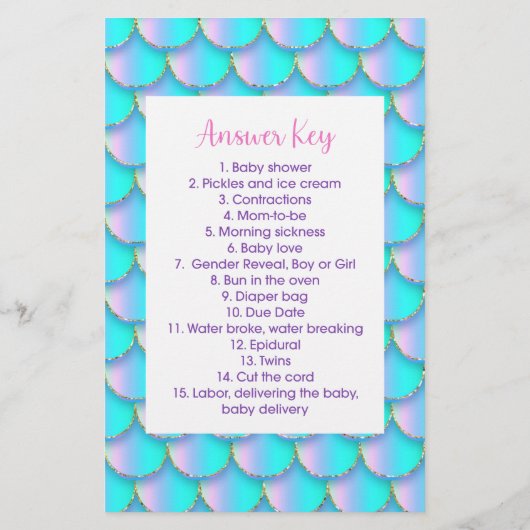 マーメイドピンク金ゴールドベビー絵文字ゲーム (裏面)