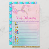 マーメイドピンク金ゴールドベビー絵文字ゲーム (正面/裏面)