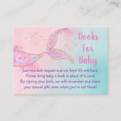マーメイドピンク金ゴールド赤ちゃんシャワー予約リクエスト エンクロージャーカード (正面)