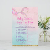 マーメイドピンク金ゴールド赤ちゃんシャワー価格ゲームを推測 (スタンド正面)