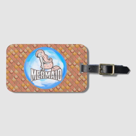 マーメイドピンク ラゲッジタグ (正面横)