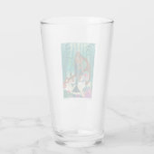 マーメイドファミリー(茶色の肌と目)ガラス タンブラーグラス (裏面)