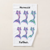 マーメイドファンタジーおとぎ話マンガの尾 バスタオルセット (ハンドタオル)