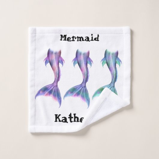 マーメイドファンタジーおとぎ話マンガの尾 バスタオルセット (ウォッシュタオル)