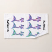 マーメイドファンタジーおとぎ話マンガの尾 バスタオルセット (ハンドタオル)