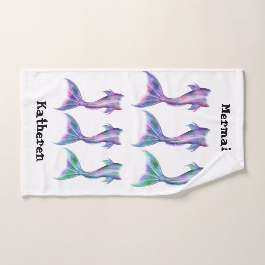 マーメイドファンタジーおとぎ話マンガの尾 バスタオルセット (ハンドタオル)