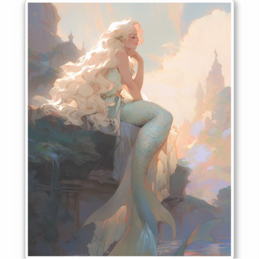 マーメイドファンタジーアート シール (正面)