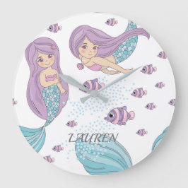マーメイドファンタジーアート ラージ壁時計
