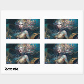 マーメイドファンタジー夢 長方形シール (シート)