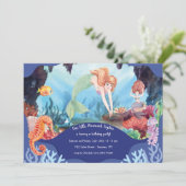 マーメイドファンタジー誕生日パーティー 招待状 (スタンド正面)