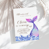 マーメイドファースト誕生日パーティーかわいい海 招待状