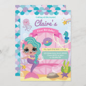 マーメイドファースト誕生日 案内状 (正面/裏面)