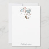 マーメイドフィッシュの文房具パーソナライズされた ノートカード (正面)