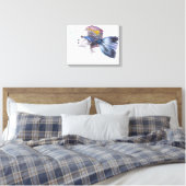 マーメイドフィッシュウーマンファンタジー超リアルアートスケッチ キャンバスプリント (インサイチュ (寝室))