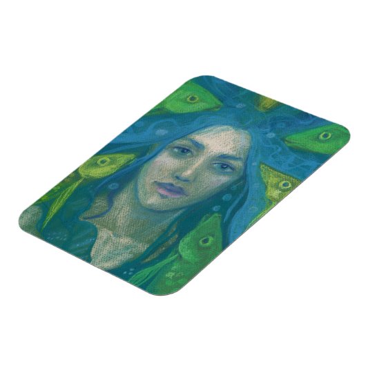 マーメイドフィッシュサーレアルファンタジーア絵画ート マグネット (左側)