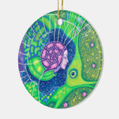 マーメイドフィッシュ水中サーレアルファンタジー絵画ズ セラミックオーナメント (左)