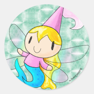 マーメイドフェアリープリンセスステッカーシート ラウンドシール