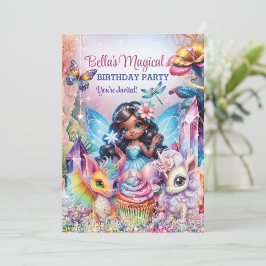 マーメイドフェアリー魔法の誕生日パーティー 招待状 (スタンド正面)