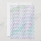 マーメイドフェイクグリッターはかりで測誕生日パーティー 招待状 (裏面)