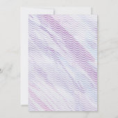 マーメイドフェイクグリッターパはかりで測ープル誕生日 招待状 (裏面)