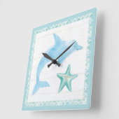 マーメイドフレンズVIII スクエア壁時計 (傾斜)