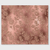 マーメイドフローラバラ金ゴールドピンクプリンセスグリッター ラッピングペーパー (フラット)