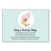 マーメイドブックリクエストカード赤ちゃんシャワーライトスキン テーブルナンバー (正面)