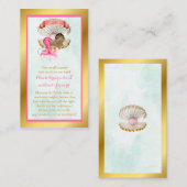 マーメイドブックリクエストシェルアフリカンアメリカン エンクロージャーカード (正面/裏面)