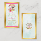 マーメイドブックリクエスト眠るシェル金ゴールド真珠 エンクロージャーカード (正面/裏面)