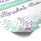 マーメイドブライダルシャワーウェルカムサインシービーチ海 ポスター (角)