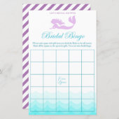 マーメイドブライダルシャワーゲーム – ブライダルビンゴ (正面/裏面)