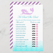 マーメイドブライダルシャワーゲーム – 彼は彼女が言った (正面/裏面)