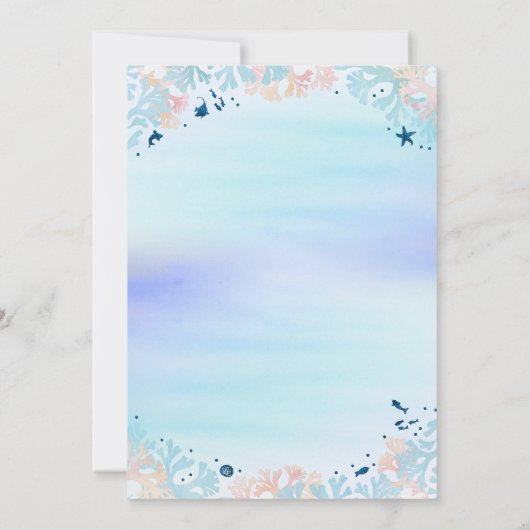 マーメイドブライダルシャワーザシーオブラブ 招待状 (裏面)