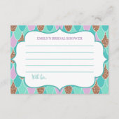 マーメイドブライダルシャワーデイトナイトカード エンクロージャーカード (正面)