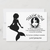 マーメイドブラックバースデーパーティーありがとう 招待状 (正面)