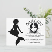 マーメイドブラックバースデーパーティーありがとう 招待状 (スタンド正面)