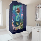 マーメイドブルーファンタジーフレンズ シャワーカーテン (インサイチュ)