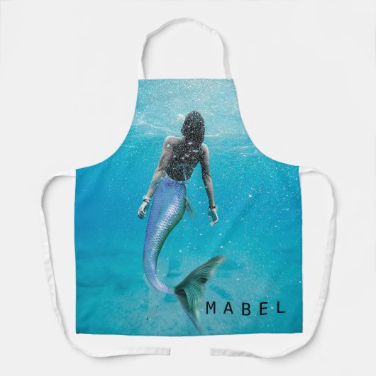 マーメイドブルー海海 エプロン (正面)