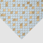 マーメイドブルー金ゴールドグリッタースパークル 薄葉紙 (詳細)