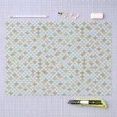 マーメイドブルー金ゴールドグリッタースパークル 薄葉紙 (クラフト)