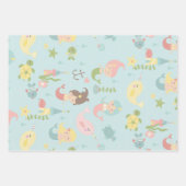 マーメイドプリンセスをテーマにした包装紙 ラッピングペーパーシート (正面3)