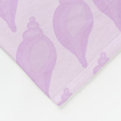 マーメイドプリンセスガールキッズかわいいパープルシーシェル フリースブランケット (角)